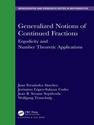 cover image of Generalized Notions of Continued Fractions